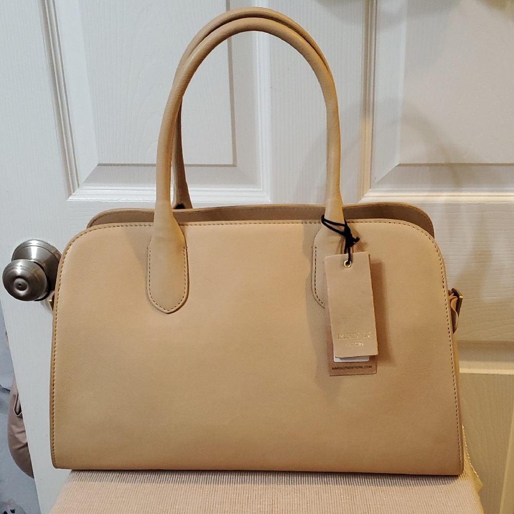 Elegant Beige Satchel by [Margot New York]